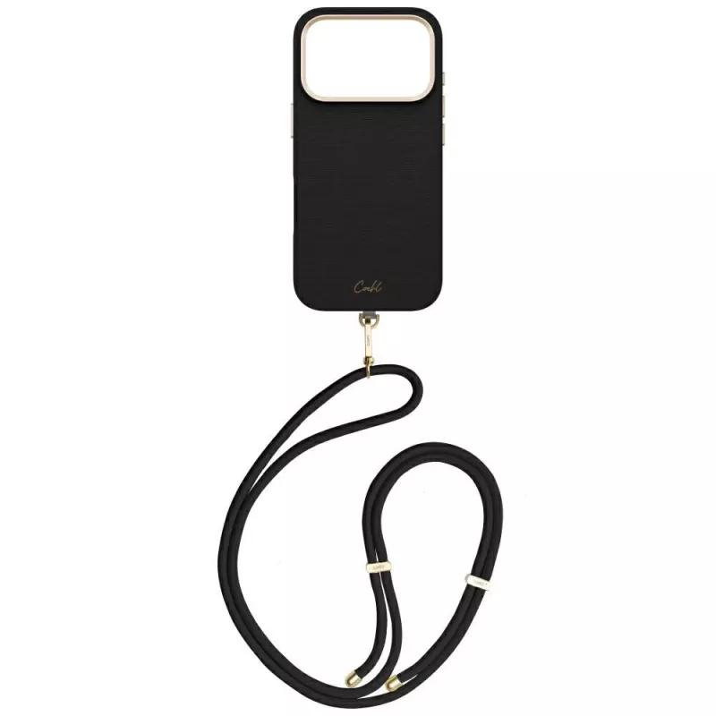 UNIQ Coehl Mirelle magneettinen latauskotelo iPhone 17 Pro -puhelimelle, Ebony