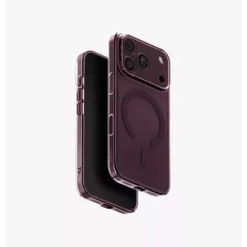 UNIQ Airsuit MagClick -latauskotelo iPhone 18 Pro / 17 Pro -mallille – burgundinpunainen