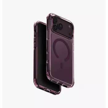 UNIQ Combat MagClick -laturikotelo iPhone 18 Pro Max / 17 Pro Maxille – burgundinpunainen