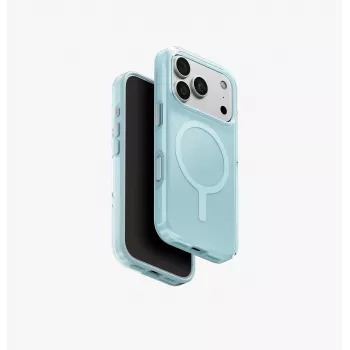 UNIQ Clario Magclick -latauskotelo iPhone 18 Pro / 17 Pro -mallille, sininen