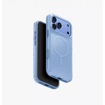UNIQ Clario MagClick -laturikotelo iPhone 18 Pro Max / 17 Pro Maxille – sininen