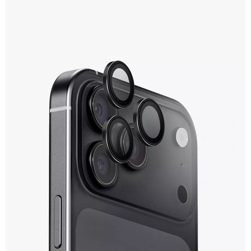 UNIQ Optix Aluguard (DX2) kameraobjektiivin suojus iPhone 18 Pro / iPhone 18 Pro Maxille – irisoiva asennustyökalulla