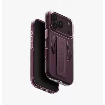 UNIQ Heldro Air MagClick -latauskotelo iPhone 18 Pro / 17 Pro -mallille – burgundinpunainen