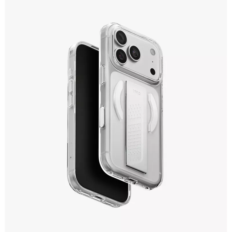 UNIQ Heldro Air MagClick -latauskotelo iPhone 18 Pro / 17 Pro -mallille – burgundinpunainen