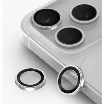 UNIQ Optix Prime kameran linssinsuoja iPhone 18 Pro / iPhone 18 Pro Max - hopea, asennustyökalulla
