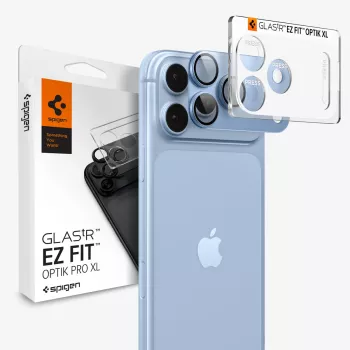 Spigen Optik Pro XL GLAS.TR EZ FIT kameran linssinsuojalasi iPhone 18 Pro Max - vaaleansininen