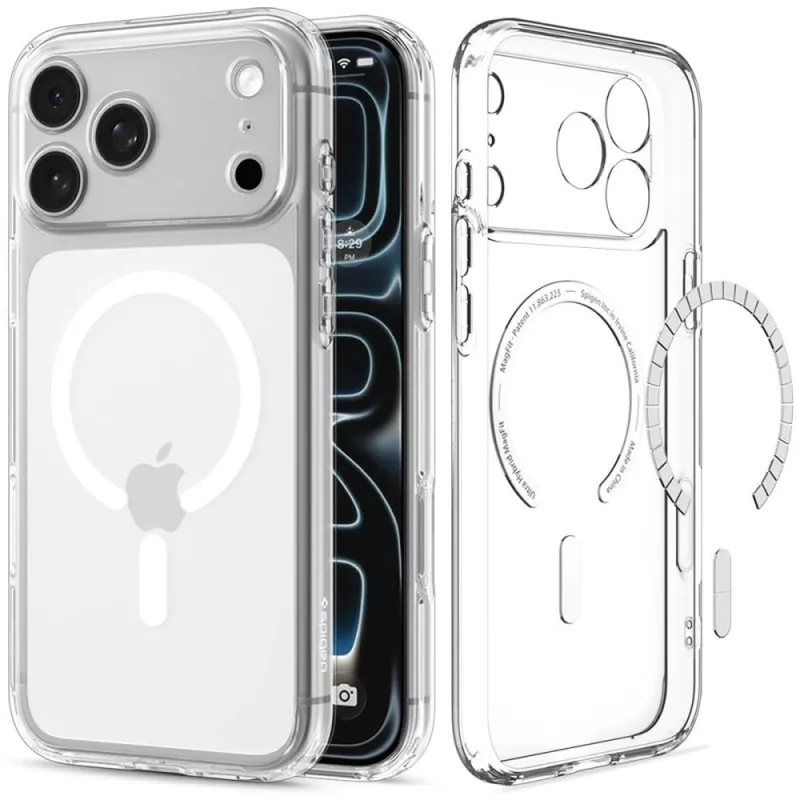 Spigen Ultra Hybrid MagSafe -kuori iPhone 18 Pro / 17 Pro - kirkas valkoinen