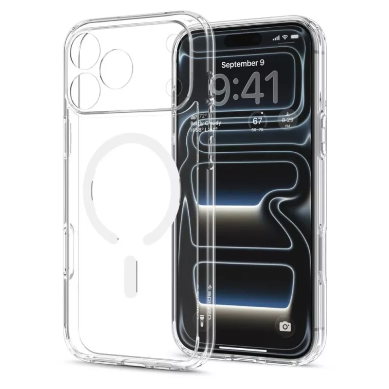 Spigen Ultra Hybrid MagSafe -kuori iPhone 18 Pro / 17 Pro - kirkas valkoinen