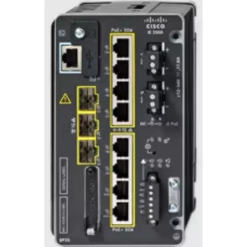 Cisco IE-3500-8P3S-E -teollisuuskytkin, 8 Gigabit PoE+ ja 3 SFP, Network Essentials