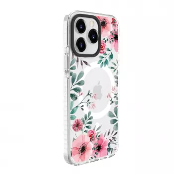 Evelatus Apple iPhone 15 Pro läpinäkyvä kotelo MagSafe-yhteensopiva - mukautettu painatus, läpinäkyvä PC+TPU