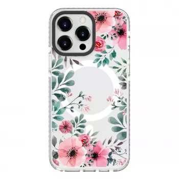 Evelatus Apple iPhone 15 Pro läpinäkyvä kotelo MagSafe-yhteensopiva - mukautettu painatus, läpinäkyvä PC+TPU