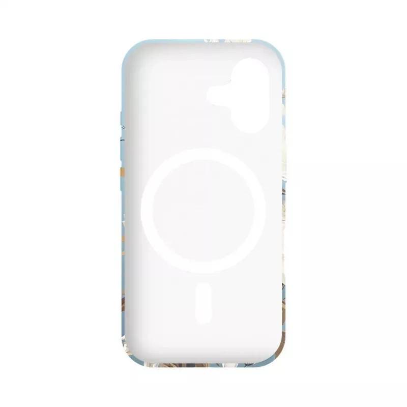 Evelatus Apple iPhone 16 Slim Shell MagSafe-yhteensopiva – mukautettu painatus Flower Blue