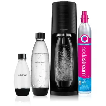 SodaStream Terra Megapack musta hiilihapotuslaite, 3 pulloa ja Quick Connect CO2-sylinteri