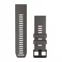 Garmin QuickFit 26 kellonrannekkeet, Pebble Grey/Silver Grey silikoni [010-14510-00]
