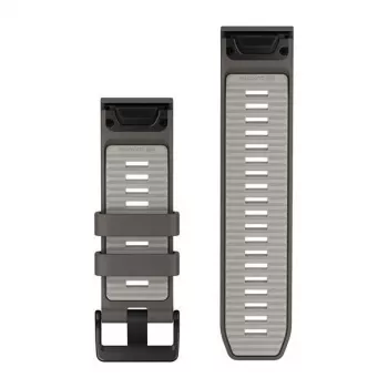 Garmin QuickFit 26 kellonrannekkeet, Pebble Grey/Silver Grey silikoni [010-14510-00]