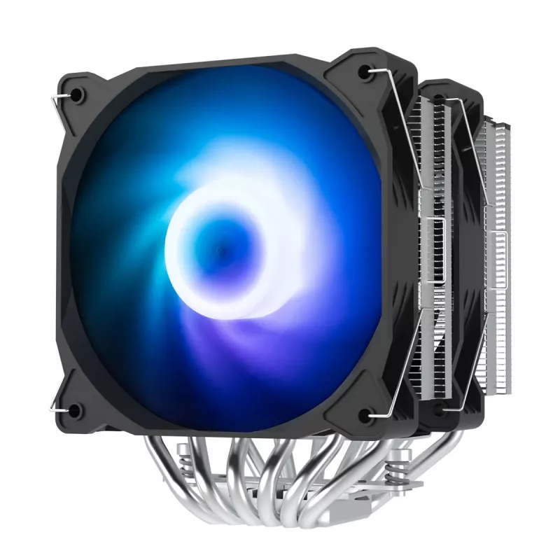 Zalman CNPS12X BP ARGB Dual-Tower CPU-jäähdytin, 2x120mm PWM-tuuletin, musta