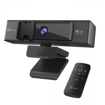 j5create JVCU435-N 4K Ultra HD verkkokamera 5-kertaisella digitaalisella zoomilla ja kaukosäätimellä