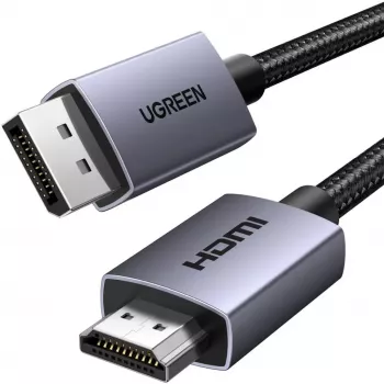 UGREEN HDMI–DisplayPort aktiivinen muunnoskaapeli 4K 30Hz 3m musta