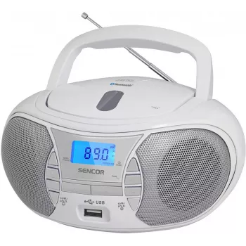 SENCOR SPT 2700WH CD/BT/MP3/USB/FM radio boombox valkoinen