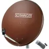 SCHWAIGER 80 cm satelliittiantennisarja single LNB:llä, tiilenpunainen