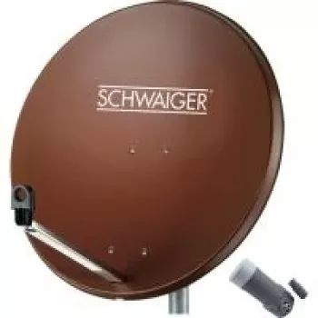 SCHWAIGER 80 cm satelliittiantennisarja single LNB:llä, tiilenpunainen