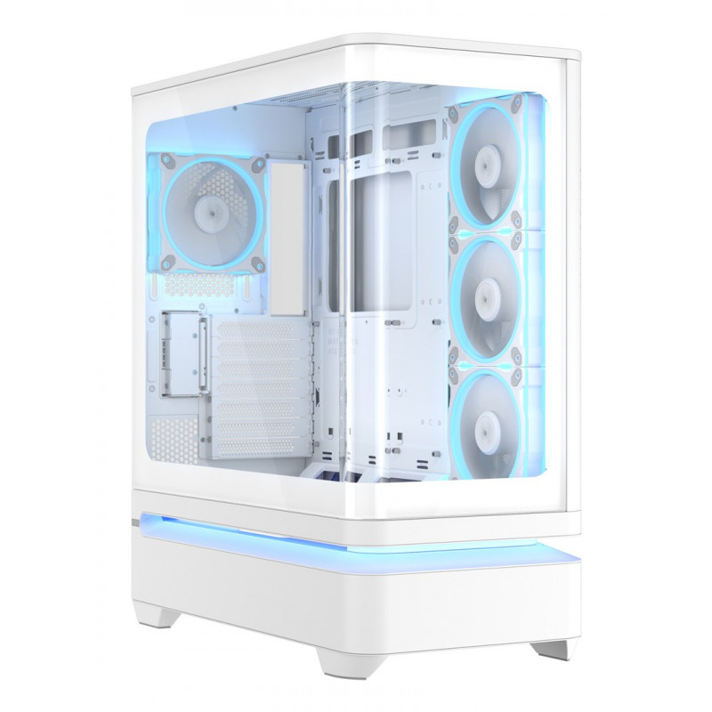 ASUS PRIME AP304 TG ARGB valkoinen ATX Mid-Tower PC-kotelo