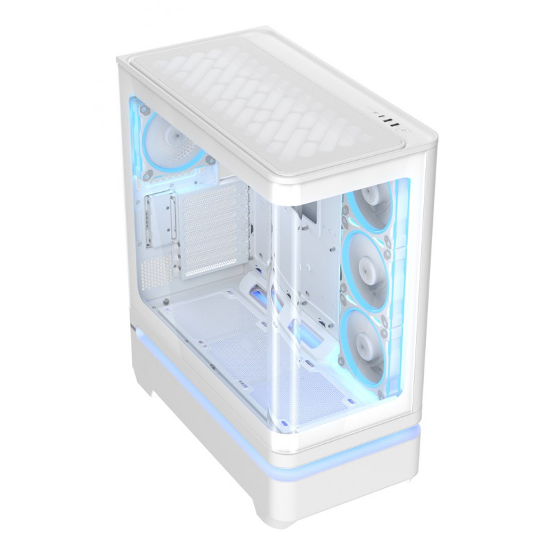 ASUS PRIME AP304 TG ARGB valkoinen ATX Mid-Tower PC-kotelo