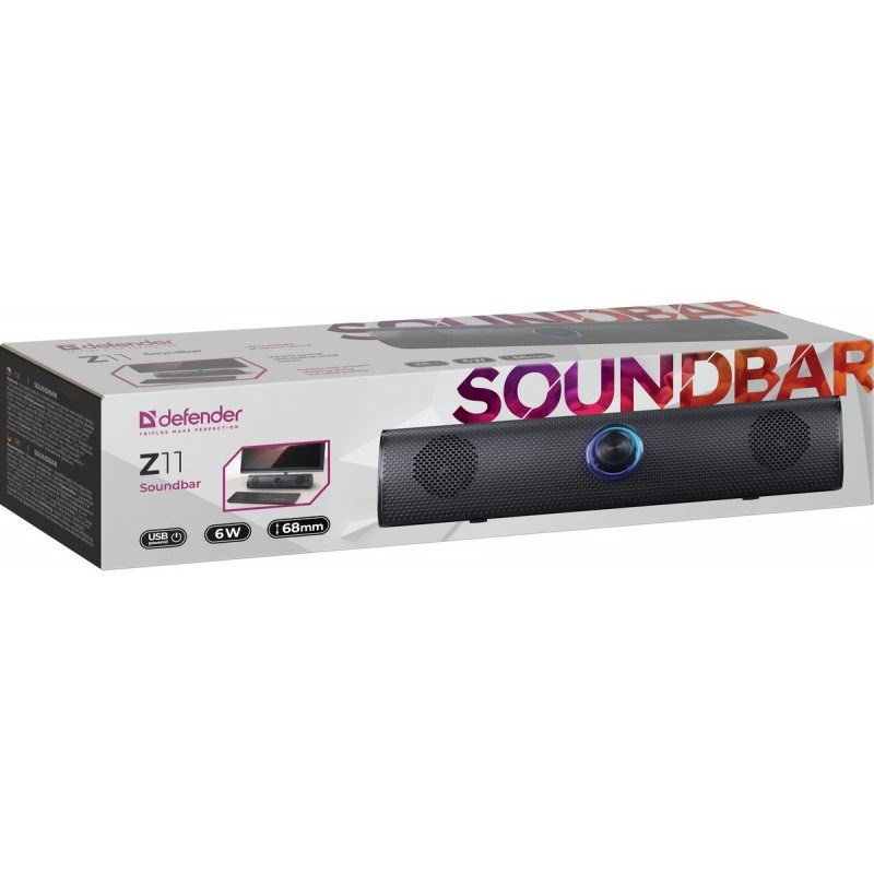 Defender Z11 soundbar 6W LED, musta