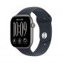 Apple Watch Series 12 GPS + Cellular 42 mm alumiinikuori harmaa urheilu-rannekkeella sininen – S/M
