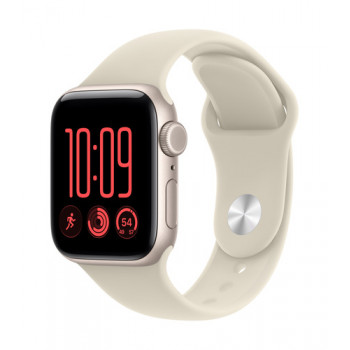 Apple Watch SE 3 GPS + Cellular 40 mm alumiinikuori tähtipolku ja urheiluranneke hiekka – S/M