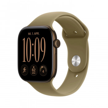 Apple Watch Series 12 GPS + Cellular 46 mm alumiinikuori tummanpronssi ja urheiluranneke oliivi - M/L
