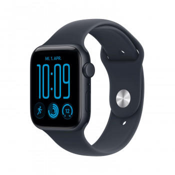 Apple Watch SE 3 GPS + Cellular 44 mm alumiinikuori keskiyö ja urheiluranneke sininen – S/M