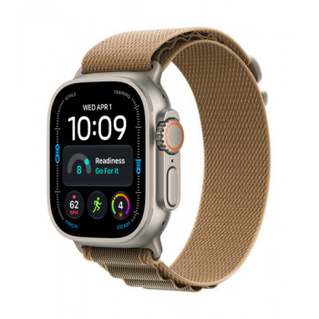 Apple Watch Ultra 4 GPS + Cellular 49 mm titaanikuori Natural ja Desert Alpine Loop - L