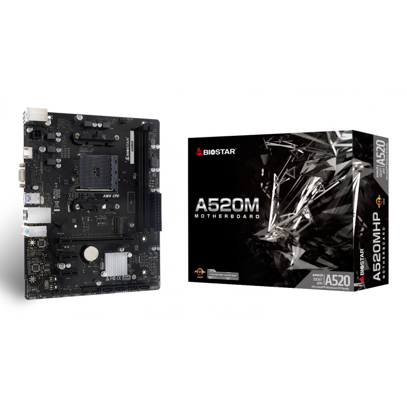 Biostar A520MHP 2.0 AMD A520 AM4 Micro-ATX -emolevy