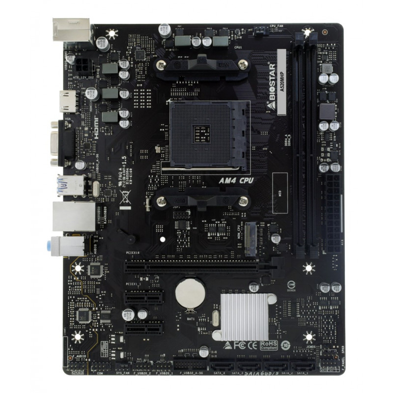 Biostar A520MHP 2.0 AMD A520 AM4 Micro-ATX -emolevy