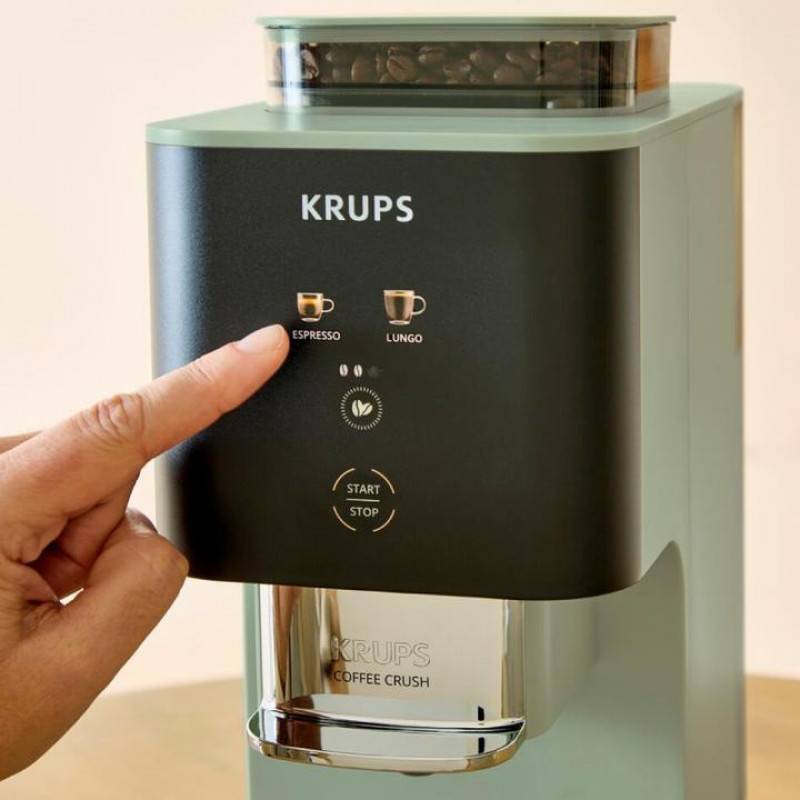Krups Coffee Crush SA401LE0 espressokeitin, musta/vihreä
