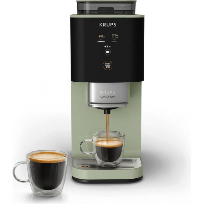Krups Coffee Crush SA401LE0 espressokeitin, musta/vihreä