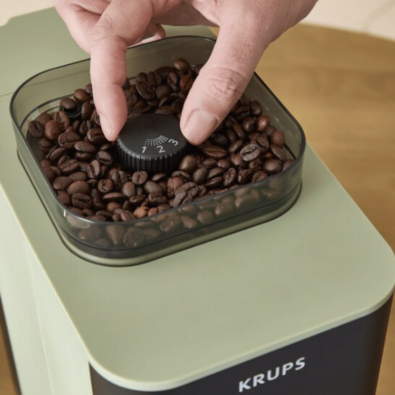 Krups Coffee Crush SA401LE0 espressokeitin, musta/vihreä