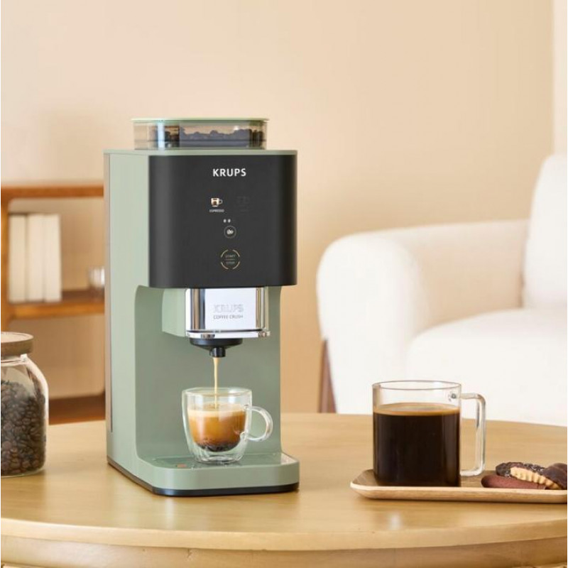 Krups Coffee Crush SA401LE0 espressokeitin, musta/vihreä