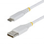 StarTech punottu USB 2.0 -kaapeli USB-A – USB-C, 2 m, 15 W, valkoinen