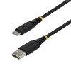StarTech punottu USB 2.0 -kaapeli USB-A – USB-C, 2 m, 15 W, musta
