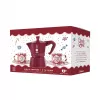 Bialetti Candyland Moka Express 3TZ -käsikahvinkeitinsarja, 150 ml, punainen + 2 kuppia