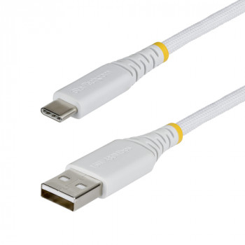 StarTech punottu USB 2.0 -kaapeli USB-A - USB-C, 0,3 m, 15 W, valkoinen