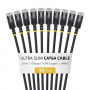 StarTech.com Slim Cat6a U/FTP -verkkokaapeli RJ45, 0,3 m, musta, 10 kpl:n pakkaus