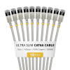StarTech.com Slim Cat6a U/FTP -verkkokaapeli RJ45, 0,15 m, harmaa, 10 kpl:n pakkaus