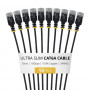 StarTech.com Slim Cat6a U/UTP -verkkokaapeli RJ45, 0,3 m, musta, 10 kpl:n pakkaus