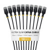 StarTech.com Slim Cat6a U/UTP -verkkokaapeli RJ45, 0,3 m, musta, 10 kpl:n pakkaus