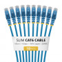 StarTech.com N6PAT100CMBLS10PK ohut Cat6-patch-kaapeli, RJ45, 1 m, sininen, 10 kpl:n pakkaus