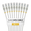 StarTech.com Slim Cat6 U/UTP -verkkokaapeli RJ45, 1 m, harmaa, 10 kpl:n pakkaus