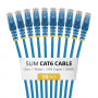 StarTech.com N6PAT50CMBLS10PK ohut Cat6-patch-kaapeli, RJ45, 0,5 m, sininen, 10 kpl:n pakkaus